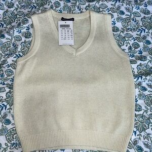 Brandy Melville Off-White Knit Vest